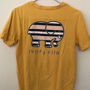 Ivory Ella yellow short sleeve pocket t-shirt S